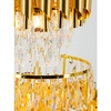Wisząca lampa Wersal 6231/6 TR żyrandol z kryształkami do salonu złoty
