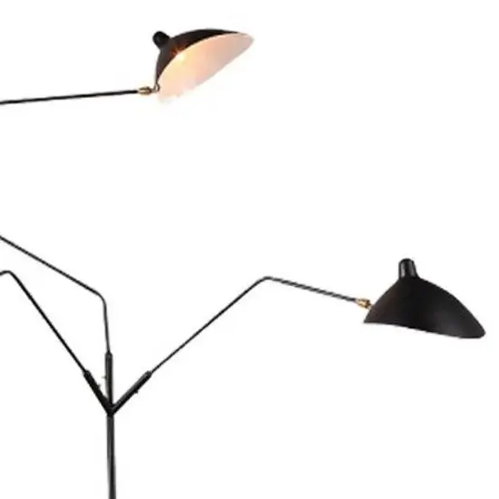 Stojąca lampa 3-punktowa Crane ST-F8703 Step do salonu czarna