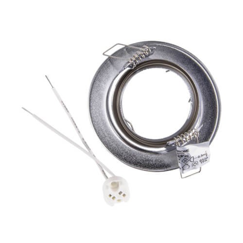 Okrągła LAMPA podtynkowa KAJKA C 03751 Ideus metalowa OPRAWA wpuszczana oczko chrom