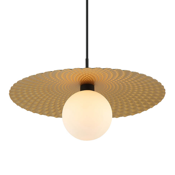 Wisząca lampa nowoczesna Malor do jadalni złota biała