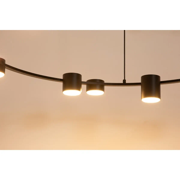 Żyrandol do jadalni okrąg Kodo 12 41339 nad stół downlight czarny