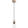 Lampa wisząca drewniana CLARTE 3274174 loftowa zwis drewno czarny