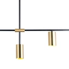 LAMPA wisząca BELMONTE PND-9152-4 Italux metalowa OPRAWA loftowy ZWIS pręty mosiądz czarne