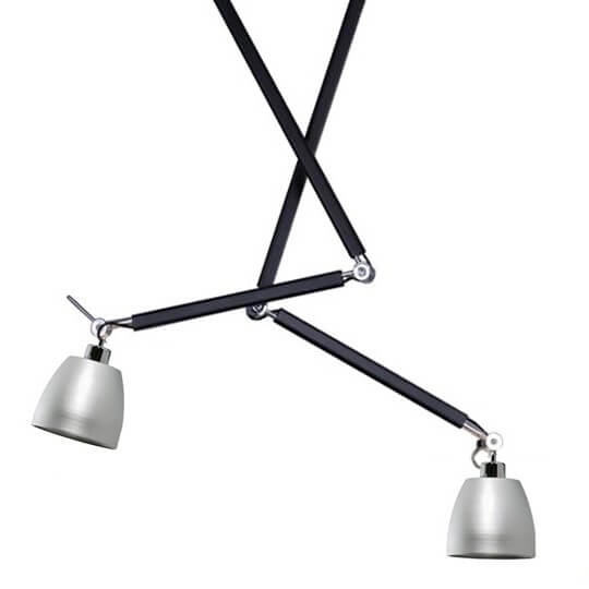 Regulowana lampa wisząca Zyta AZ1846+2xAZ2593 Azzardo srebrna czarna