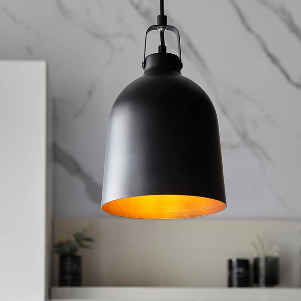 Wisząca lampa nad stół Lazenby 98424 do jadalni czarny ceglany