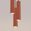 Wisząca lampa do sypialni KARBON SL.1633 potrójna tuby terakota