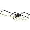 Geometryczna LAMPA sufitowa GABRIEL 67227-100B Globo metalowa OPRAWA plafon LED 100W 3000K - 6000K prostokątne czarne białe