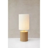 Lampa stołowa Can 108830 metalowa bawełniana do sypialni biała beżowa