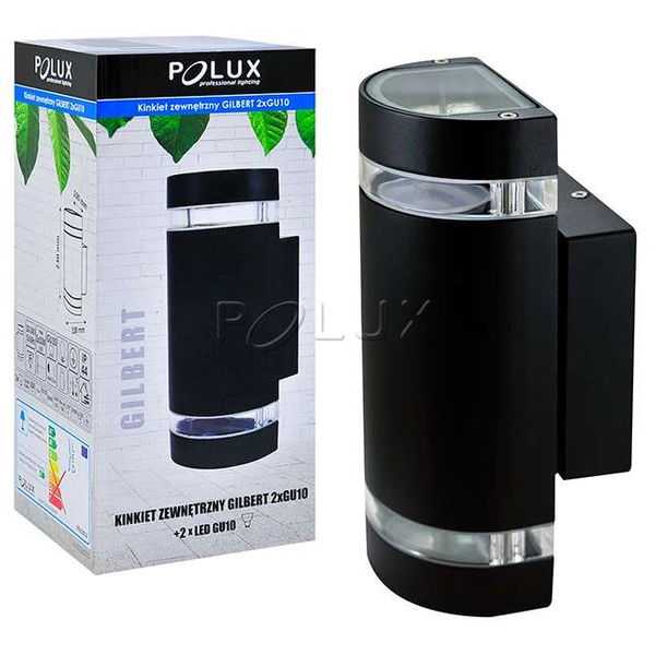 Zewnętrzna LAMPA ścienna GILBERT 307866 Polux elewacyjna OPRAWA prostokątna LED 20W 3000K outdoor IP44 czarna