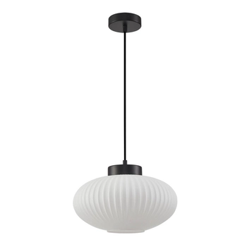 Szklana lampa wisząca Groste PND-52376-1-BK Italux czarny biały