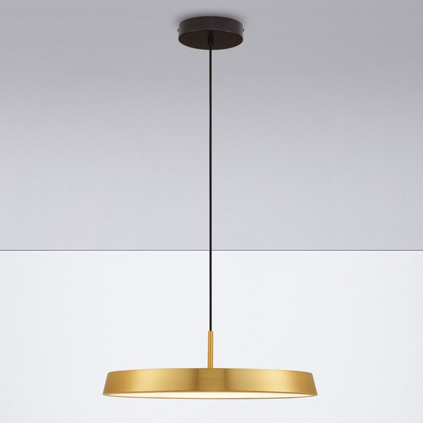 Wisząca lampa CORUNA LE44430 LED 37W 3000K dysk złota czarna