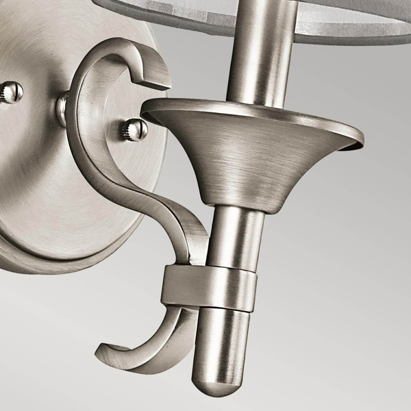 Ścienna lampa Lacey KL-LACEY1-AP Kichler tuba metal szkło srebrny biały