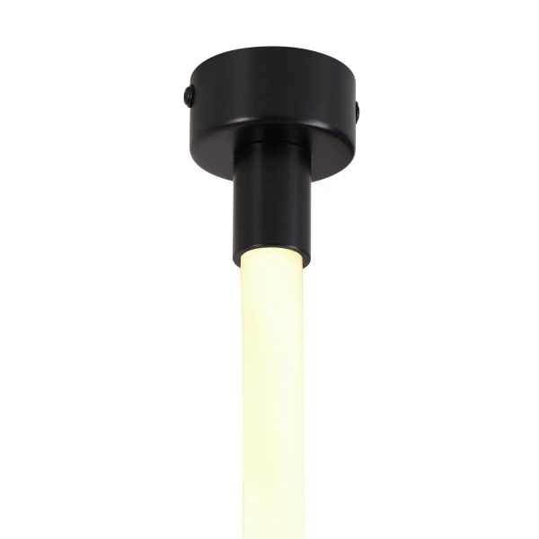 Lampa wisząca wąż ledowy SNAKE MD1021-4 black czarna metal PVC LED 60W 3000K 4M do jadalni