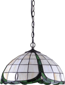 Wisząca lampa Papi K-P162166 art deco zielona kremowa