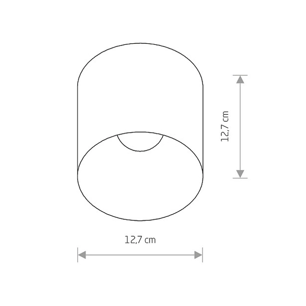 LAMPA natynkowa HALO 8196 Nowodvorski metalowy plafon spot tuba sufitowa czarna