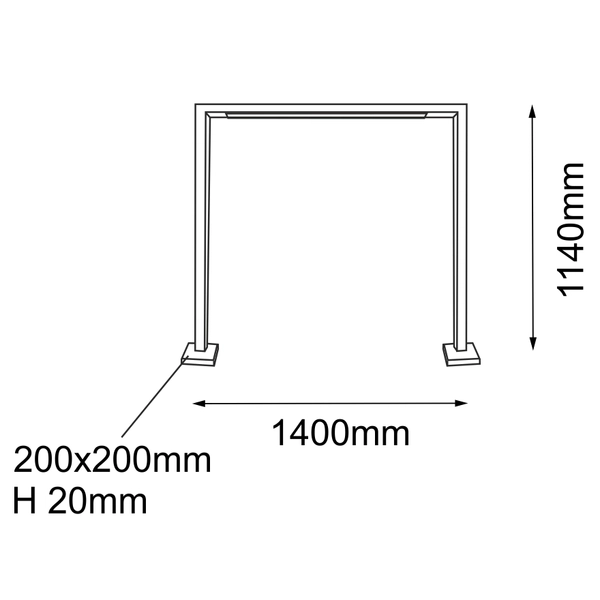 Lampa stojąca do ogrodu TAKETA 9936 IP44 bramka antracyt