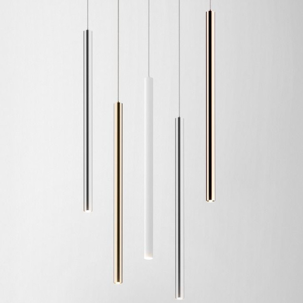 Wisząca lampa LOYA P0461-01A-F4F4 LED 5W 3000K tuba srebrny połysk