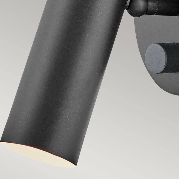 Regulowana lampa ścienna Dax HK-DAX1-BK tuba czarny