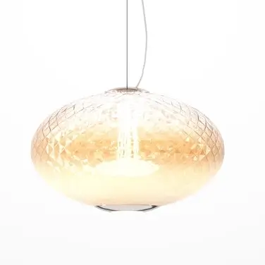 Szklany żyrandol do jadalni Bruma MOD397PL-L12CH2.7K LED 12W 2700K chrom