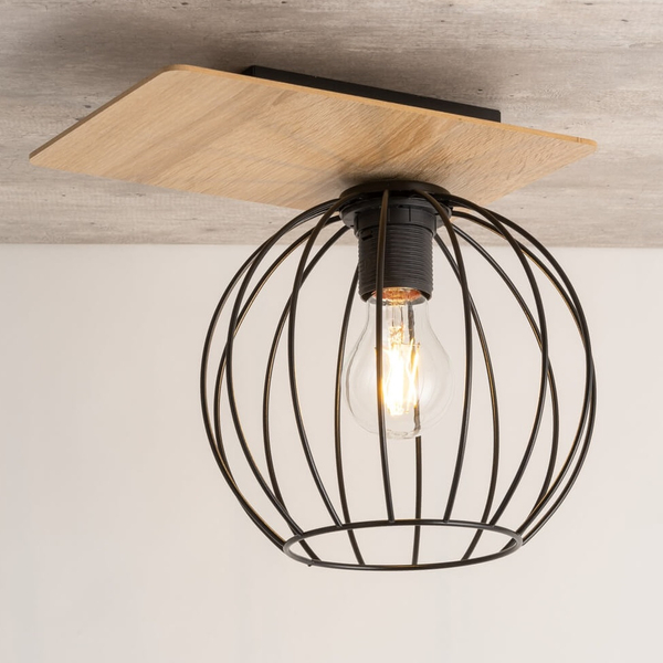 Czarny plafon Cyber 32357 kuchenna lampa nasufitowy druciak