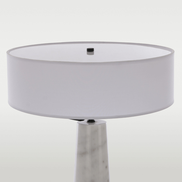 Biurkowa lampka Bow T02107BK Cosmolight marmur na biurko biały