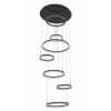 Kaskadowa lampa wisząca Hall LP-7098/7P BK LED 300W 3000-5700K czarna