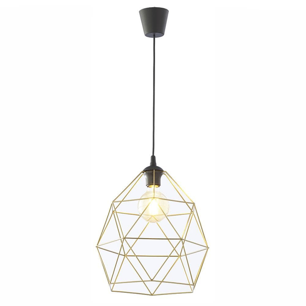 Wisząca lampa druciana klatka Galaxy 3457 TK Lighting metalowa czarna złota
