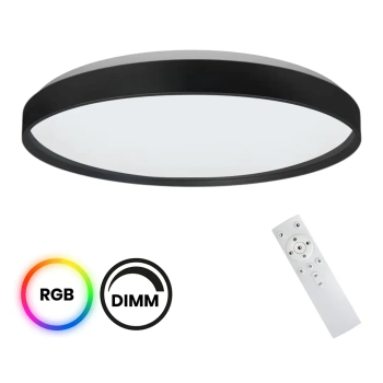 Sterowany pilotem plafon RINGO ML9965 390mm LED 36W RGBW czarny