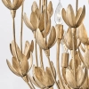 Łańcuchowy żyrandol Flora QN-FLORA6-GD kwiaty do jadalni złote