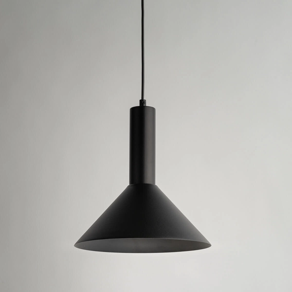 Lampa zawieszana Vitrum 40810 Sigma stożek do jadalni czarna