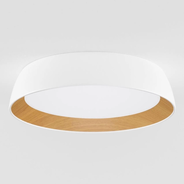 Ledowy plafon na przedpokój CARACOLLO LE44811 39W 3000K biały drewniany