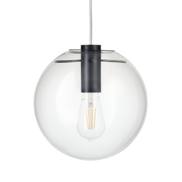 Skandynawska lampa wisząca Tonda ST-8722P-S black Step kula przezroczysta