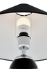 Szklana LAMPA stołowa REA 40602102 Kaspa abażurowa LAMPKA nocna czarna
