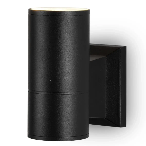 Metalowa lampa naścienna Bowery O574WL-01B IP54 czarna