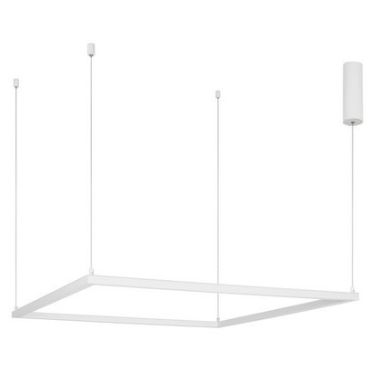 LAMPA wisząca JAEN LE41428 Luces Exclusivas minimalistyczna OPRAWA kwadratowy ZWIS LED 50W 3000K metalowy biały