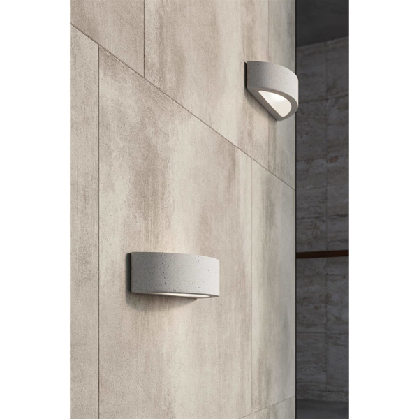 Betonowa lampa ścienna SL.0994 półokrągły kinkiet szary