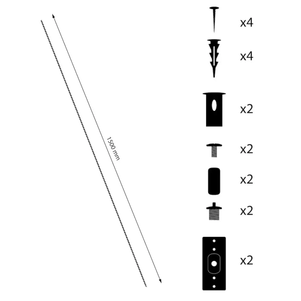 Zawiesie do szyn magnetycznych Magnetic Track ML2189 sufitowe czarny