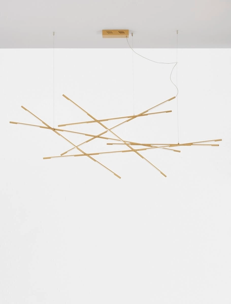 Regulowana lampa wisząca BELL LE42730 LED 109W 3000K linki do salonu złota