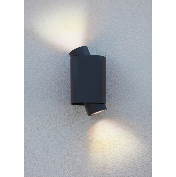 Kinkiet ścienny góra-dół CYPRES 6604002118 Lutec IP44 ogrodowy szary