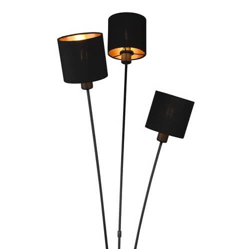 Lampa podłogowa tuby IKERIS DL979-46333 z abażurami czarny złoty