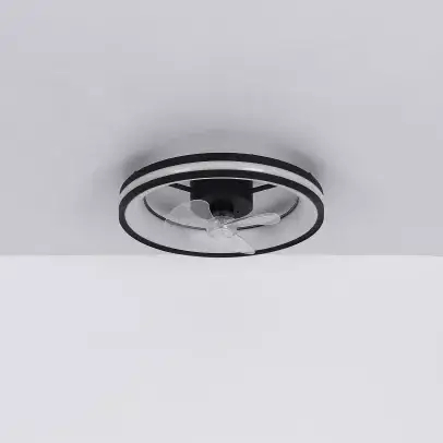 Okrągły lampowentylator GATIAN 3651 Globo LED 30W 2700-6500K czarny biały
