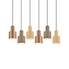 Metalowa lampa wisząca Agudo 319400617 beżowa szara różowa 6xE27