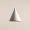 Stożkowa lampa wisząca FORM 1108G nad stół metalowa biała