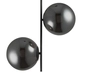 Zwisowa lampa do salonu Venus ST-5025-2 SMOKE Step balls przydymiona czarna
