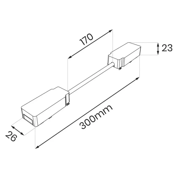 Łącznik z kablem szynowy magnetic Slim Magnetic ML2226 biały