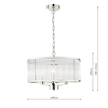 Szklana lampa wisząca Evelyn EVE0338 do jadalni srebrny przezroczysty
