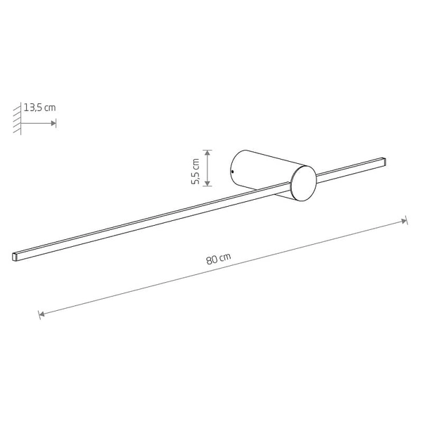 Stick kinkiet do jadalni Saber 10853 Nowodvorski LED 11W 4000K czarny