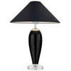 Szklana LAMPA stołowa REA 40602102 Kaspa abażurowa LAMPKA nocna czarna