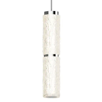 Pojedyncza zwisająca lampa Love P0648 LED 11W 3000K tubka srebrny