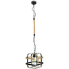 Zwisowa lampa Klatka 312471 na łańcuchu czarna złota